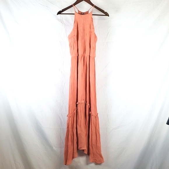 All In Favor Peach Pink‎ Midi Dress - Picture 4 of 11